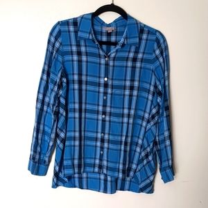 J.Jill Rayon Plaid Long Sleeve Women's SP